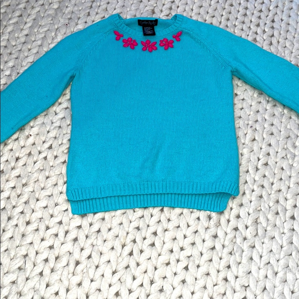 Girls Cynthia Rowley Jeweled Sweater Sz 10-12 EUC